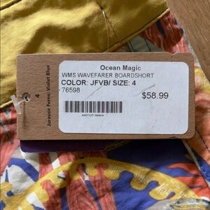 Patagonia Women's Wavefarer Boardshort - Yellow and Blue